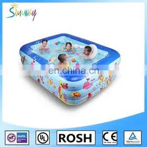 SUNWAY Promotional Custom Made PVC Inflatable Pool For Hildren Big Rectangular Swimming Pool for Children Kids Spa Pool thumbnail-2