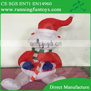 Outdoor Christmas Decoration Inflatable Christmas Polar Bear thumbnail-1