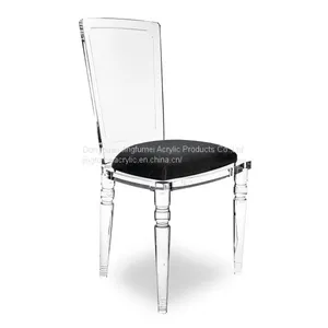 Hot Selling Party Chair Relax Plexiglass Cafe Chair Acrylic Chair With Colorful Velvet Cushion thumbnail-5
