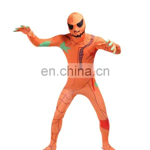 Full Body Adult Pumpkin Spandex Lycra Zentai Suit Halloween Party Costume thumbnail-2