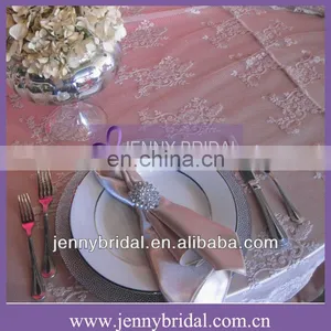NP008B Coral Taffeta Table Cloth and Table Napkin thumbnail-1