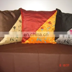 Fancy Stylsih Sequins Patches Cushion Cover thumbnail-1