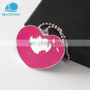 Promotion Key Ring Cheap Custom Made Logo Heart-shaped Metal Keychain Manufacturers thumbnail-4