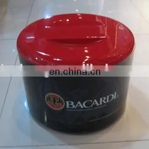 Custom New Design Round ps Cooler Ice Bucket With Lid Clear thumbnail-4