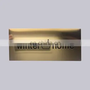 Professional Factory Custom Etched And Paited Private Brand Logo Stainless Steel Nameplate For Luggage Case thumbnail-1