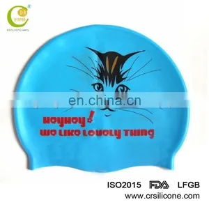 Fashion Adults Waterproof Silicone Swimming Long Hair Cap Hat With Ear Cup thumbnail-4