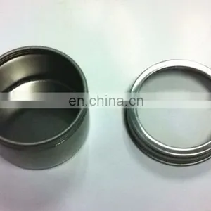 Plain Mini Round Screw Lid Tea Tin Box With a PET Window thumbnail-2