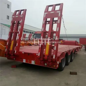 Good Price 3 Axle Wide Load Low Bed Trailer for Oversize Machinery Haulage Low Loader Trailer thumbnail-1