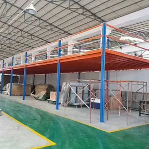 Black Raw Industrial Mezzanine With Composite Racking Structure thumbnail-1