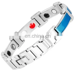 Custom Logo Bio Bracelet Energy Care Health Major Stainless Magnetic Bracelet thumbnail-2