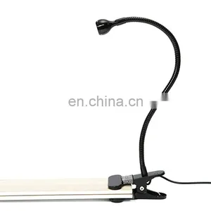 Clip-on Table Lamp Flexible Goose Neck Adjustable, 1 W Eye Protection Clip Light for Desk Bed Computer and Music Stand thumbnail-1