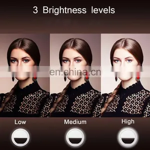 DSY Rechargeable USB Battery Four Colors Clip on Selfie Ring Fill Light With 36 LED for Smart Phone Camera Round Shape thumbnail-7