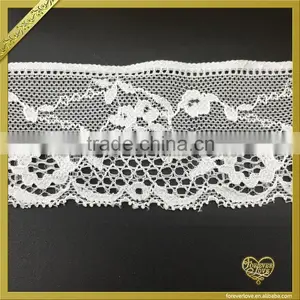 2016 New Arrival Polyester Elastic Flower Trim Lace for Wedding Dress FLL-044 thumbnail-2