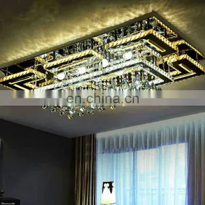 Factory Stock Modern Minimalist Ceiling Lamp Crystal Rectangular Lamp for Bedroom thumbnail-5