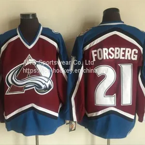 Colorado Avalanche #21 Forsberg Throwback Red Jersey thumbnail-1