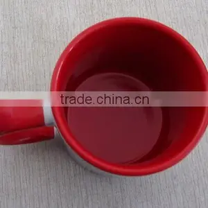 350ml Handle And Inner Colorful Sublimation Coated White Drinking Mug thumbnail-4
