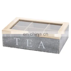 Custom Natural Wooden Tea Box With Glass Lid Accept Oem Odm Order thumbnail-2