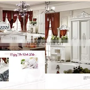 White Modern Wood Bed With King Size thumbnail-1