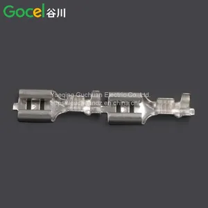 DJ622-6.3 Self-locking Plug Spring Straight Terminal Block Brass Tin Plated Straight Strap Connector thumbnail-4