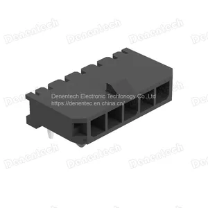 Denentech 3.0mm MX Type Single Row Right Angle DIP With Post Wafer Header thumbnail-3
