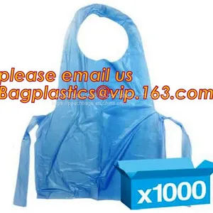 Aseptic Blue Plastic Disposable Apron for Doctor Checking,Disposable Aprons PE Medical Doctor Apron,PE Apron For Doctor thumbnail-1