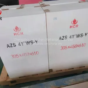 Zhengzhou HCR Brand Tin Bath Bottom Brick/fire Caly Block/ Casting Kaolin Block for Float Glass Furnace thumbnail-2