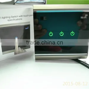 Android IOS Smartphone Remote Controlled Home Automation WiFi Light Switch With 3 Touch Buttons For Controlling 3 Gangs Of Light thumbnail-5