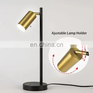Touch Dimmable LED Desk Light Gold Bedroom Decoration Bedside Home Office LED Table Lighting thumbnail-4