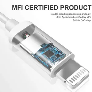 Lightning Audio Jack Earpiece Earphone for IPhone thumbnail-2