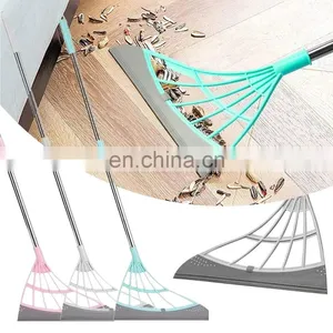 Rubber Broom Hand Push Sweeper Magic Broom Floor Wiper Squeegee for Floor Cleaning Floor Squeegee Sweeping Brush Pet Hair Broom thumbnail-1