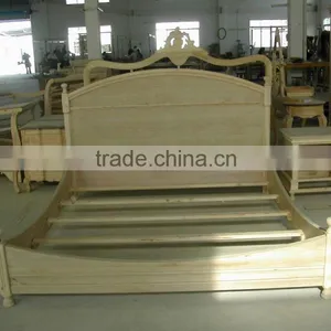 Designs of King/queen Size Princess Bed Frame With Pillars Solid Wood Bed Room Furniture Set thumbnail-4