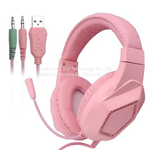 HDERA USB+3.5mm Headphones Gaming Headphones With Noise Cancelling Microphone Headphones HD807 thumbnail-1