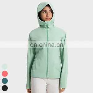 Casual Women's Fashion Sports Trench Windbreaker Windproof Waterproof Coat Custom Outdoor Jackets Women Hooded Windbreaker thumbnail-5