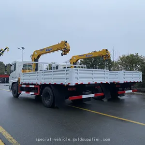 Dongfeng On-board Lifting and Transportation Vehicle Equipped With a 5-ton Crane thumbnail-2