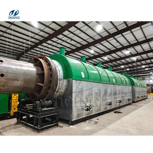 Factory Price Full Automatic 10-15 Tons PLC System Used Tire Rubber Pyrolysis Plant for Waste Plastic Recycling Fuel Plant thumbnail-1