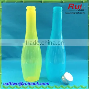Empty Plastic PET Juice Bottle With Aluminum Cap thumbnail-2