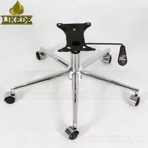 Metal Five-Legged Office Computer Chair Base Chrome Iron Steel Stylish Metal Furniture Legs thumbnail-4