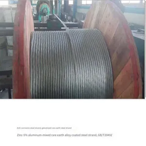 Aluminized Zinc Rare Earth Alloy Coated Steel Strand Lxg70 - Lxgj80 - Lxgj100, Aluminized Zinc Steel Strand, Galvanized Steel Strand thumbnail-3
