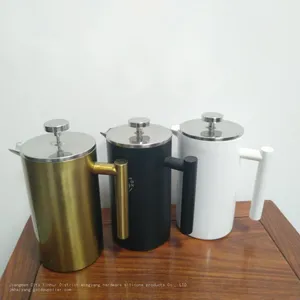 Stainless Steel Coffee Press Pot; Stainless Steel Double-wall Coffee Pot; French Press Coffee Powder Brewing1000ML thumbnail-5