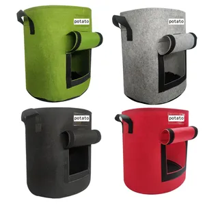 5/7/10 Gallon Fabric Potato Grow Bags Breathable Planting Containers for Potato Tomato Carrot Onion Growing thumbnail-4