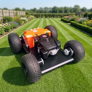 Garden Features Careful Turf Cutting Factory Direct Sales Low Price Buy Online Remote Controlled 4WD Lawn Cutter Machine thumbnail-1