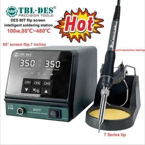 DES 80T Flip Screen 100W Intelligent Soldering Station thumbnail-1