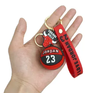 Realistic NBA Basketball Player Mini Plastic Figurine Keychain Lowry Kobe Warriors Curry Durant Lakers LeBron PVC Baskeball Keychain thumbnail-2