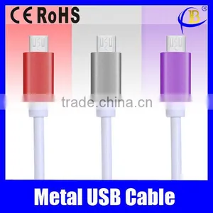 Colorful Metal USB Charger Cable Micro USB Data Cable thumbnail-1