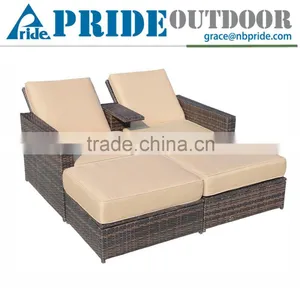 Multifunction New Design Double Outdoor Living Garden Daybed Philippines Bamboo And Rattan Furniture thumbnail-1