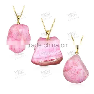 Charm Pink Cyrstal Diffuser Necklace Wholesale thumbnail-1