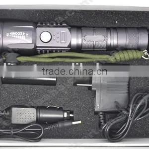 (160104) High Power Rechargeable Aluminum Alloy Zoom Focus Usb Led Flashlight thumbnail-2