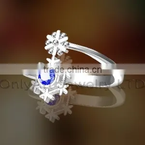 New Model Silver Ring With Shiny Zircon Fashion Cheap Wedding Ring thumbnail-2