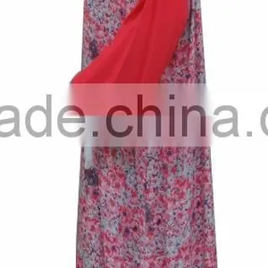 100% Rayon Maxi Dress,long Dress, Muslim Throbe With Lace thumbnail-4