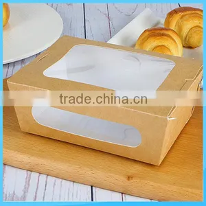 Eco Friendly Kraft Paper Salad Packing Box With Pvc Window thumbnail-1